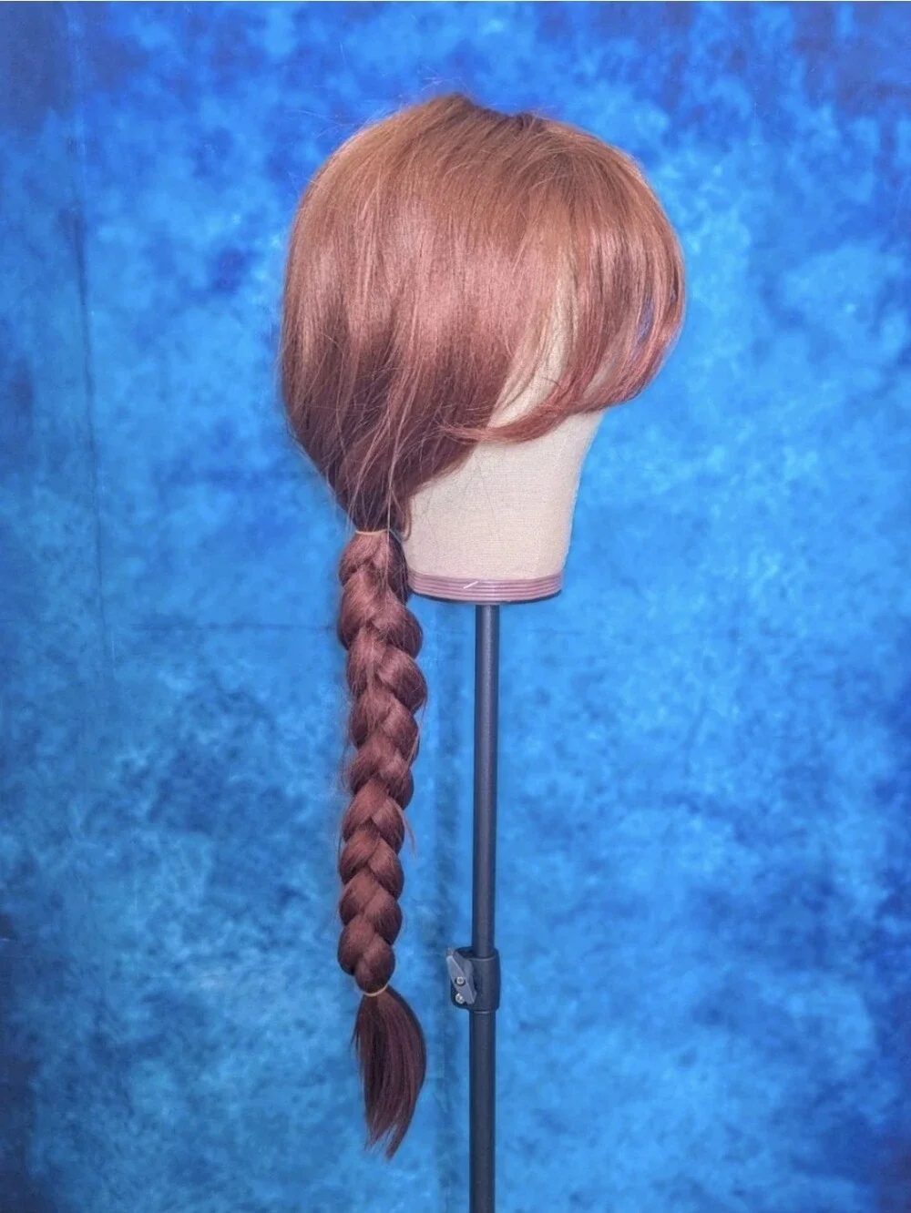 Yargel Red Long Braided Synthetic Wig Auburn NIB Ogre Princess Style
